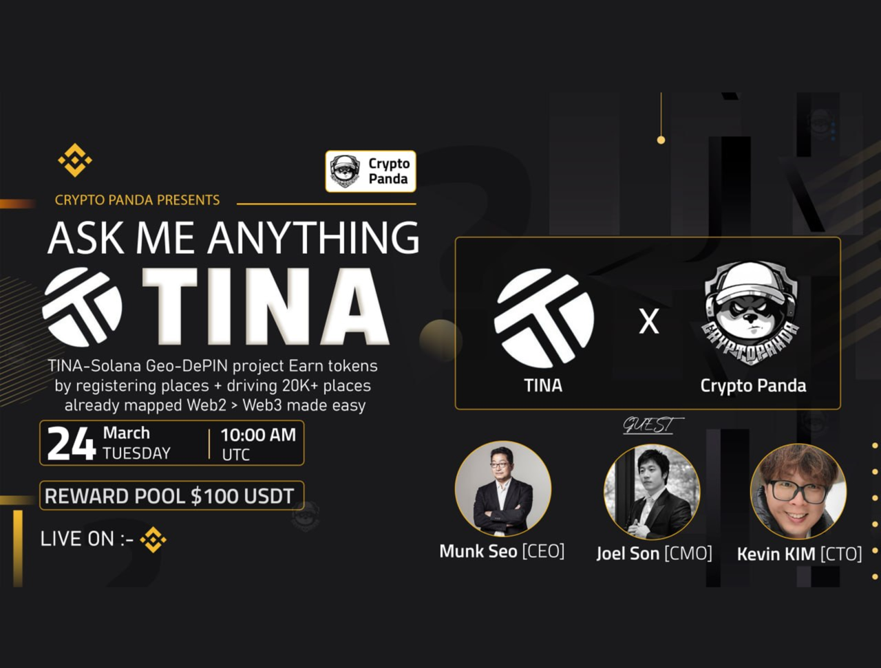 TINA, 첫 AMA 통해 Geo-DePIN 기반 POI 데이터 네트워크 성장 지표 공개